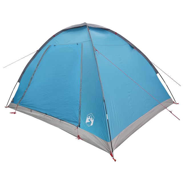 Kamperen Tent Met Dak Blauw 4-Persoons Polyester En Staal