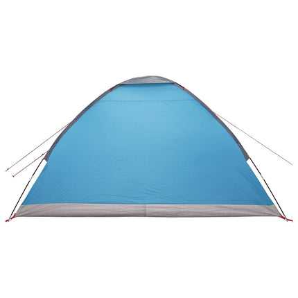 Kamperen Tent Met Dak Blauw 4-Persoons Polyester En Staal