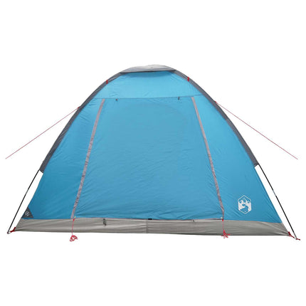Kamperen Tent Met Dak Blauw 4-Persoons Polyester En Staal