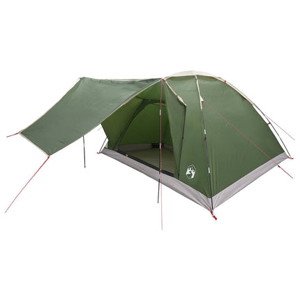 Kamperen Tent Met Dak Groen 6-Persoons Polyester En Staal
