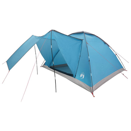 Kamperen Tent Met Dak Blauw 6-Persoons Polyester En Staal
