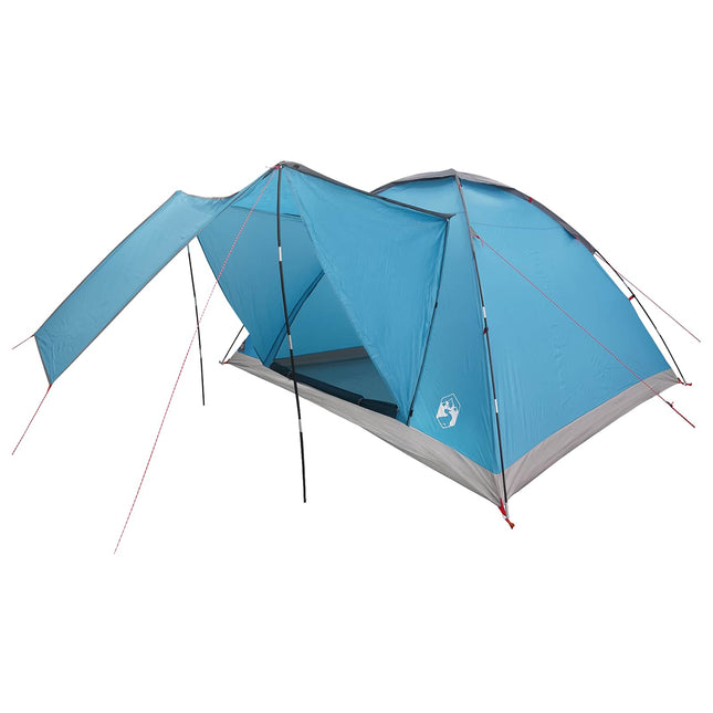 Kamperen Tent Met Dak Blauw 6-Persoons Polyester En Staal