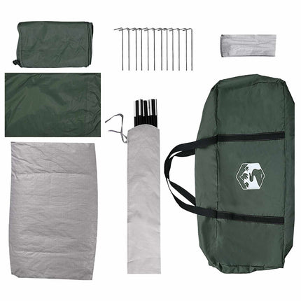 Kamperen Tent Legergroen 335 X 275 X 180 Cm Polyester En Staal