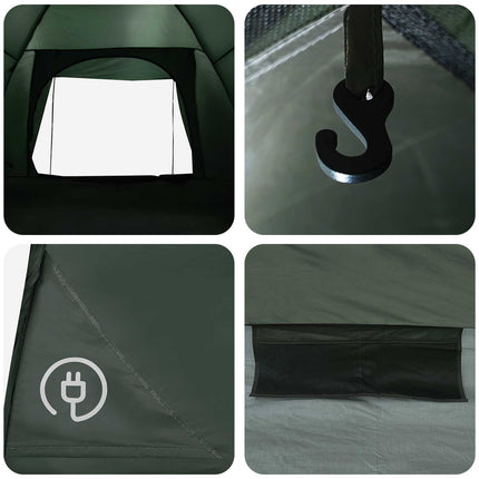 Kamperen Tent Legergroen 335 X 275 X 180 Cm Polyester En Staal