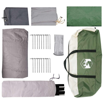 Tunneltent Met Dak 8-Persoons Polyester En Staal