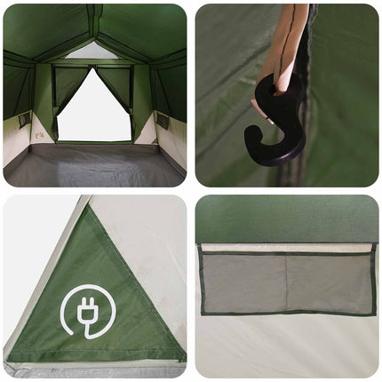 Tunneltent Met Dak 8-Persoons Polyester En Staal