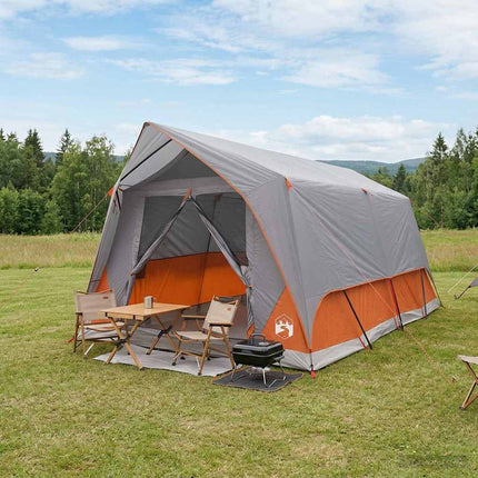 Tunneltent Met Dak 8-Persoons Polyester En Staal