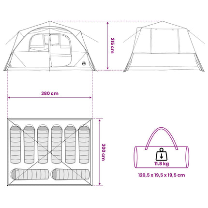 Directe Tent 365 X 380 X 200 Cm Polyester En Staal
