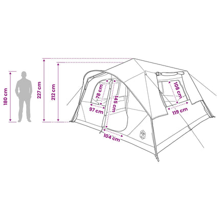 Directe Tent Legergroen 365 X 280 X 200 Cm Polyester En Staal