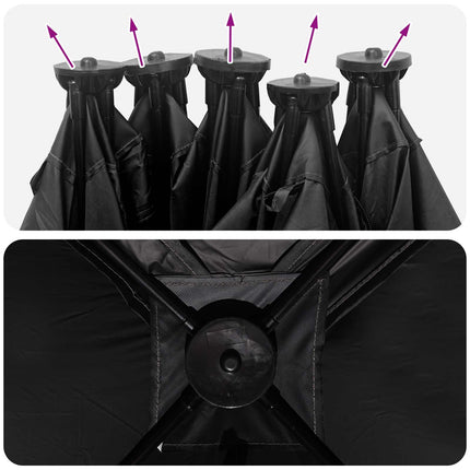 Jacht Tent Wit Blackout 143 X 143 X 165 Cm Polyester En Staal