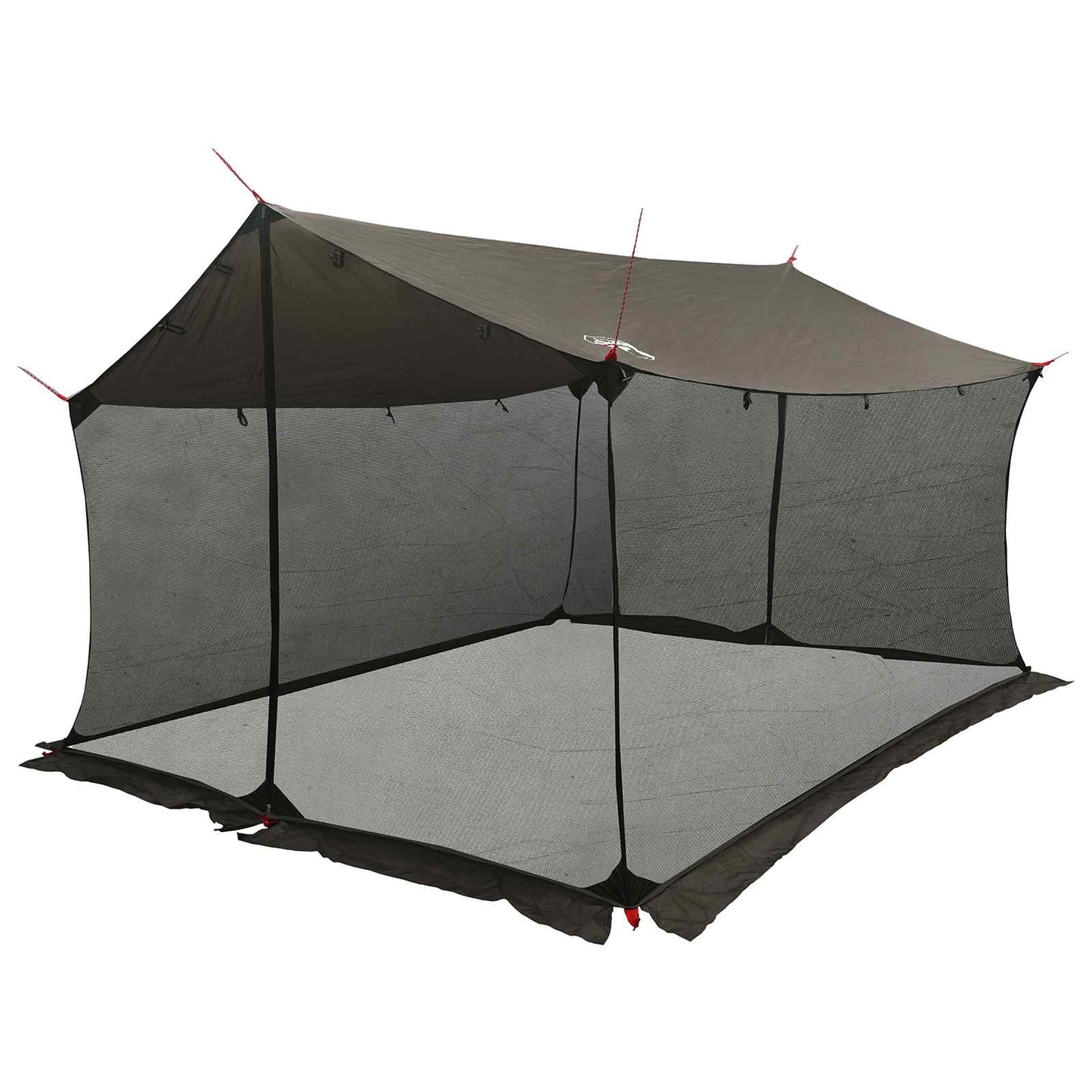 Campingzeil Met Gaaswanden Bruin Grijs 340 X 260 X 220 Cm