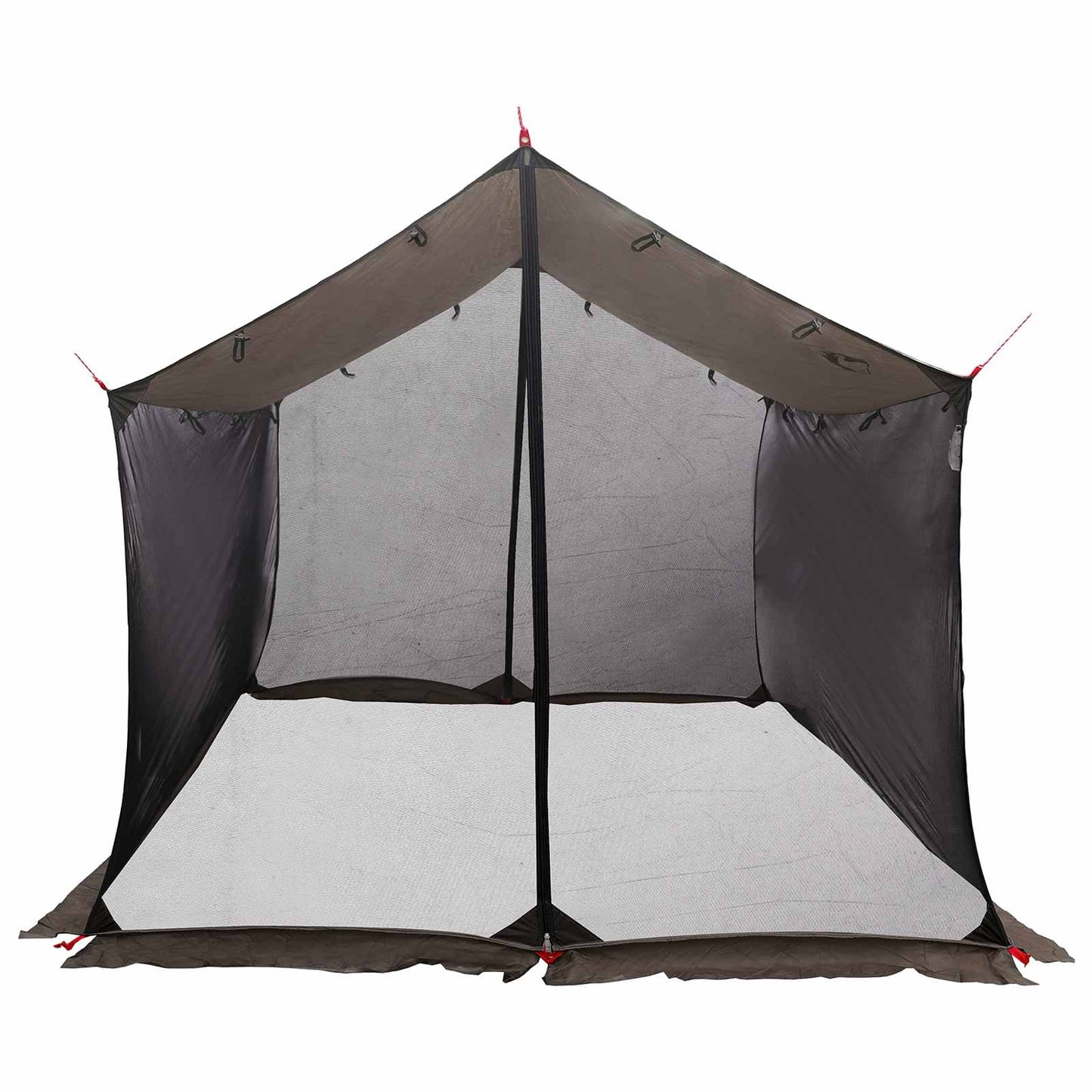 Campingzeil Met Gaaswanden Bruin Grijs 340 X 260 X 220 Cm