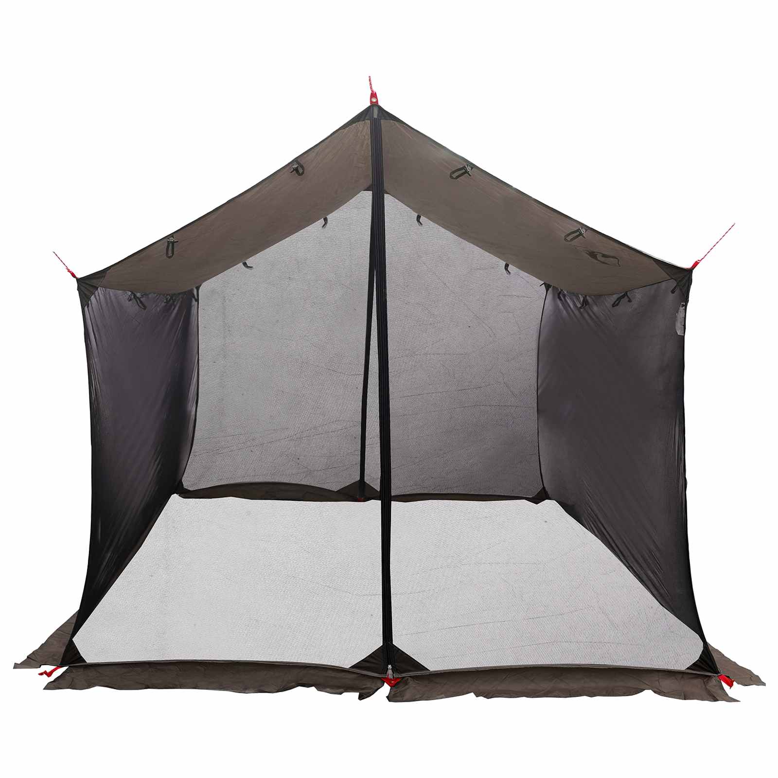 Campingzeil Met Gaaswanden Bruin Grijs 340 X 260 X 220 Cm