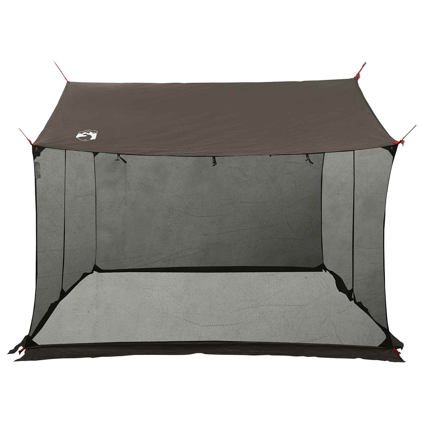 Campingzeil Met Gaaswanden Bruin Grijs 340 X 260 X 220 Cm
