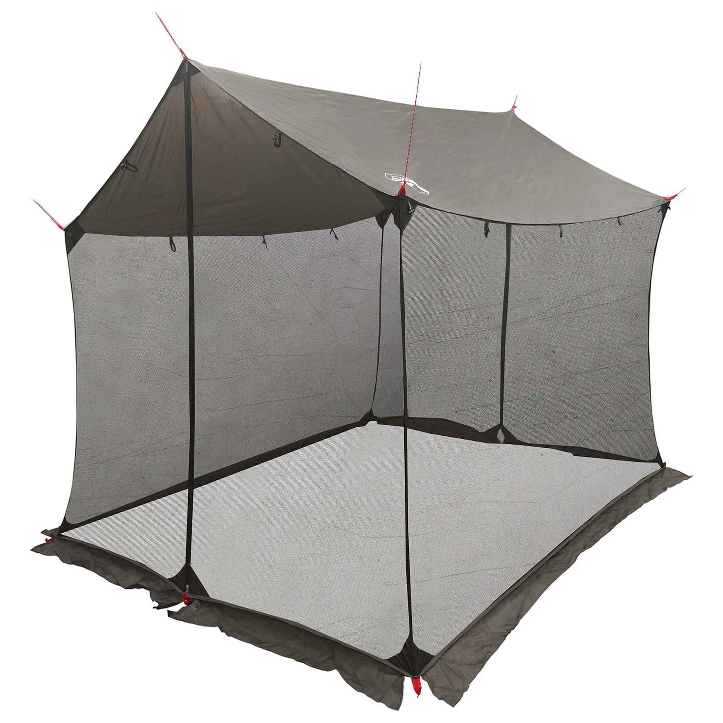 Campingzeil Met Gaaswanden Bruin Grijs 270 X 210 X 210 Cm
