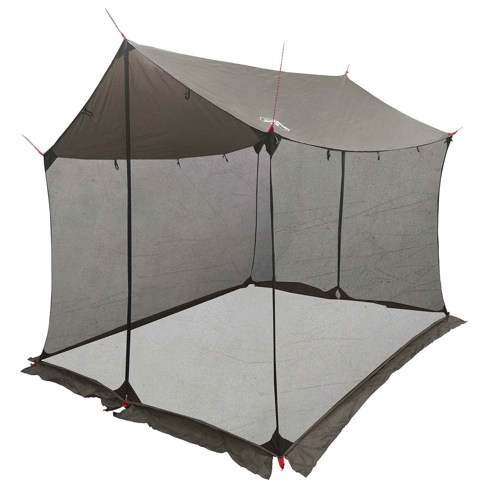 Campingzeil Met Gaaswanden Bruin Grijs 270 X 210 X 210 Cm