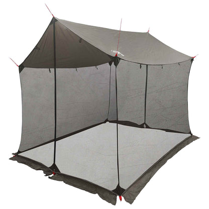 Campingzeil Met Gaaswanden Bruin Grijs 270 X 210 X 210 Cm