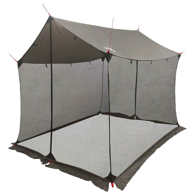 Campingzeil Met Gaaswanden Bruin Grijs 270 X 210 X 210 Cm