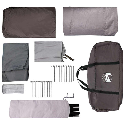 Tunneltent 366 X 244 X 198 Cm Polyester En Staal