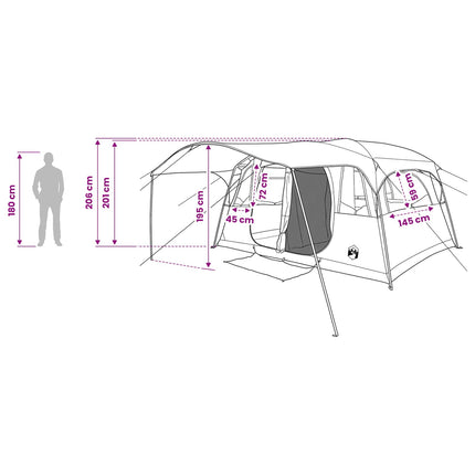 Tunneltent 366 X 244 X 198 Cm Polyester En Staal