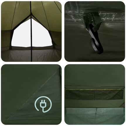 Tipi Tent 300 X 300 X 200 Cm Polyester En Staal