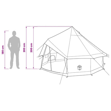 Tipi Tent 300 X 300 X 200 Cm Polyester En Staal