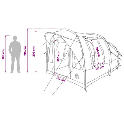 Tunneltent 400 X 260 X 200 Cm Polyester En Staal