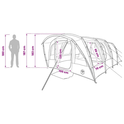 Tunneltent 427 X 315 X 178 Cm Polyester En Staal
