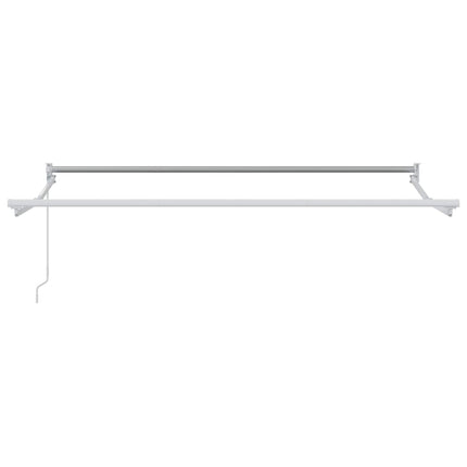 Uitschuifbare Luifel Bruin 100% Polyester En Aluminium Bruin (Wit Frame)