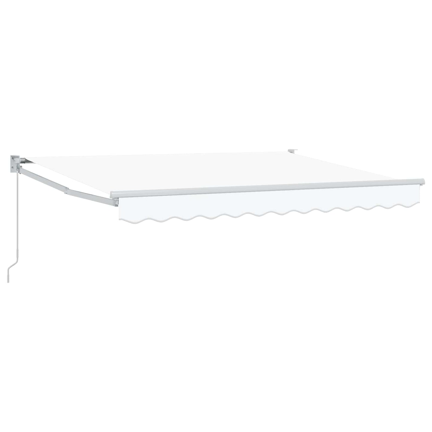 Uitschuifbare Luifel Wit 3 X 2 M 100% Polyester En Aluminium Beige (Wit Frame)