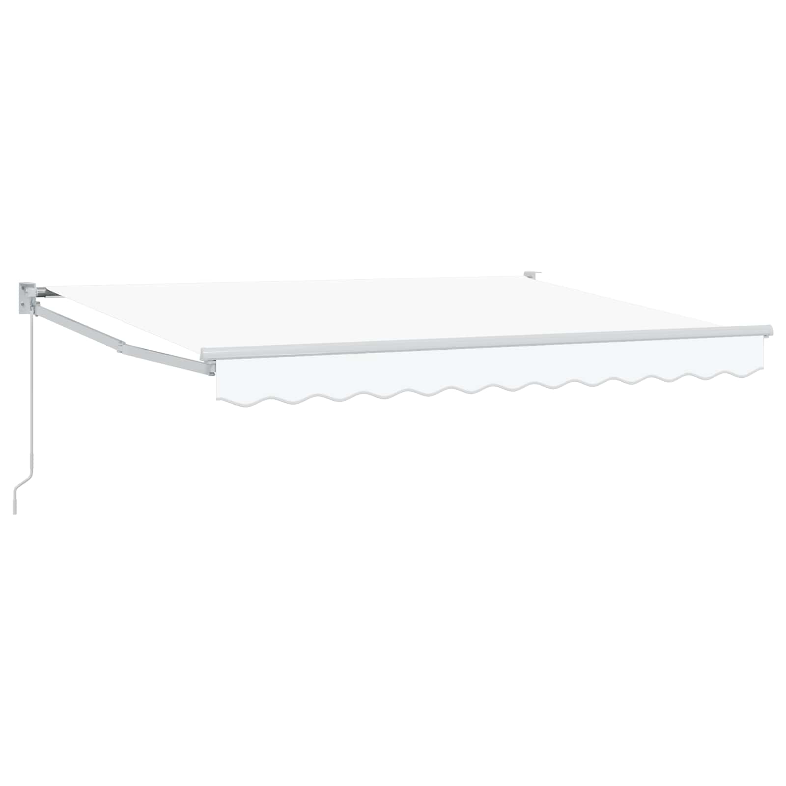 Uitschuifbare Luifel Wit 3 X 2 M 100% Polyester En Aluminium Beige (Wit Frame)