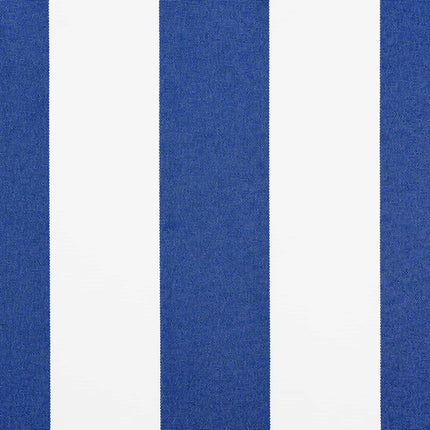 Uitschuifbare Luifel Polyester En Metaal Blauw En Wit