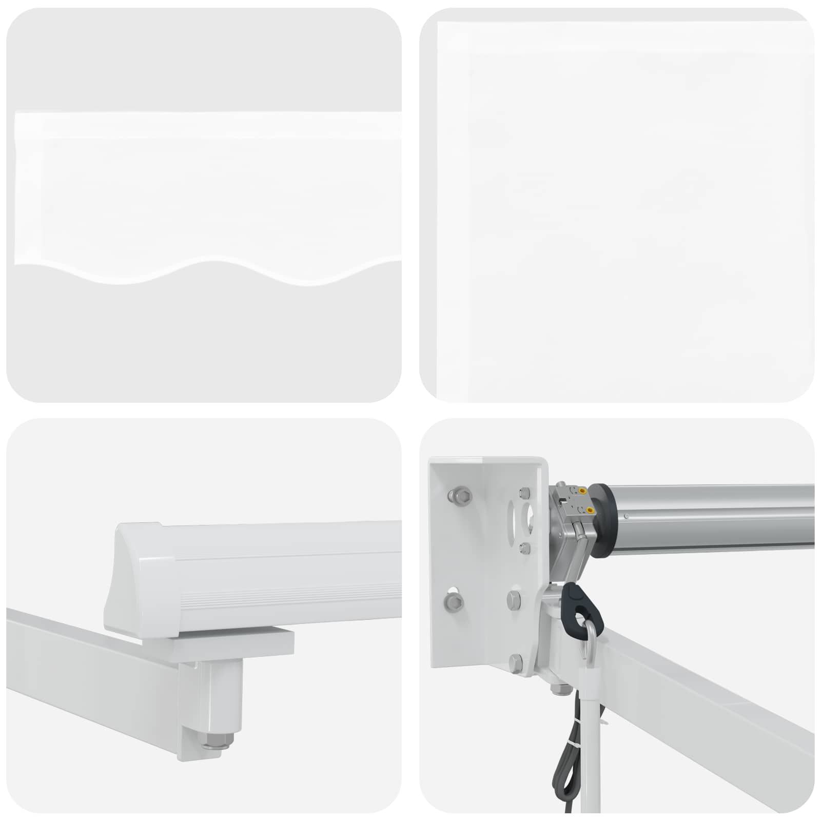 Elektrisch Uittrekbaar Zonnescherm Wit 3 X 2 M Beige