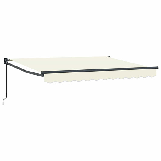 Handmatig Uitschuifbare Luifel Crème Crème (Anthraciet Frame)