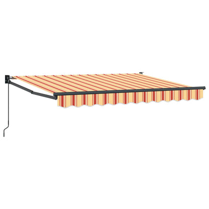 Uitschuifbare Luifel Geel, Oranje En Wit Geel, Oranje, Wit (Anthraciet Frame)