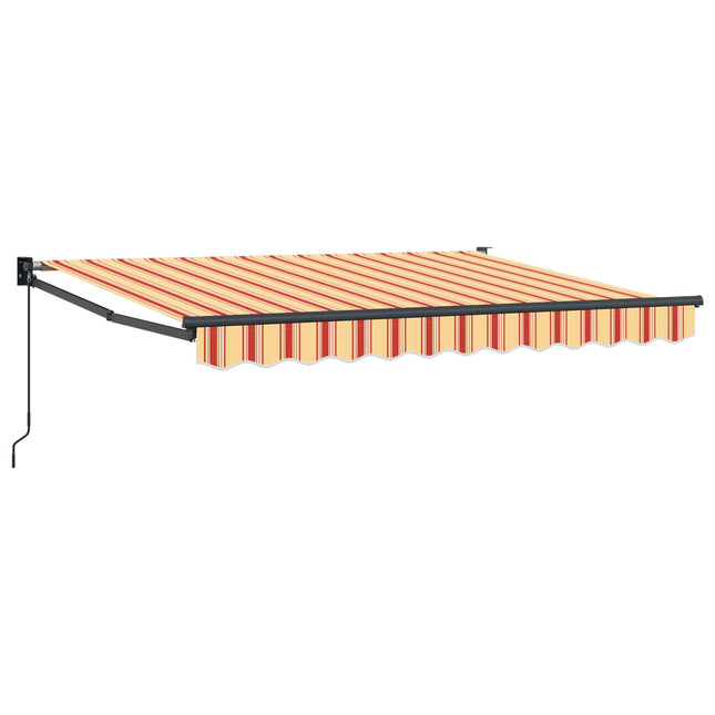 Uitschuifbare Luifel Geel, Oranje En Wit Geel, Oranje, Wit (Anthraciet Frame)
