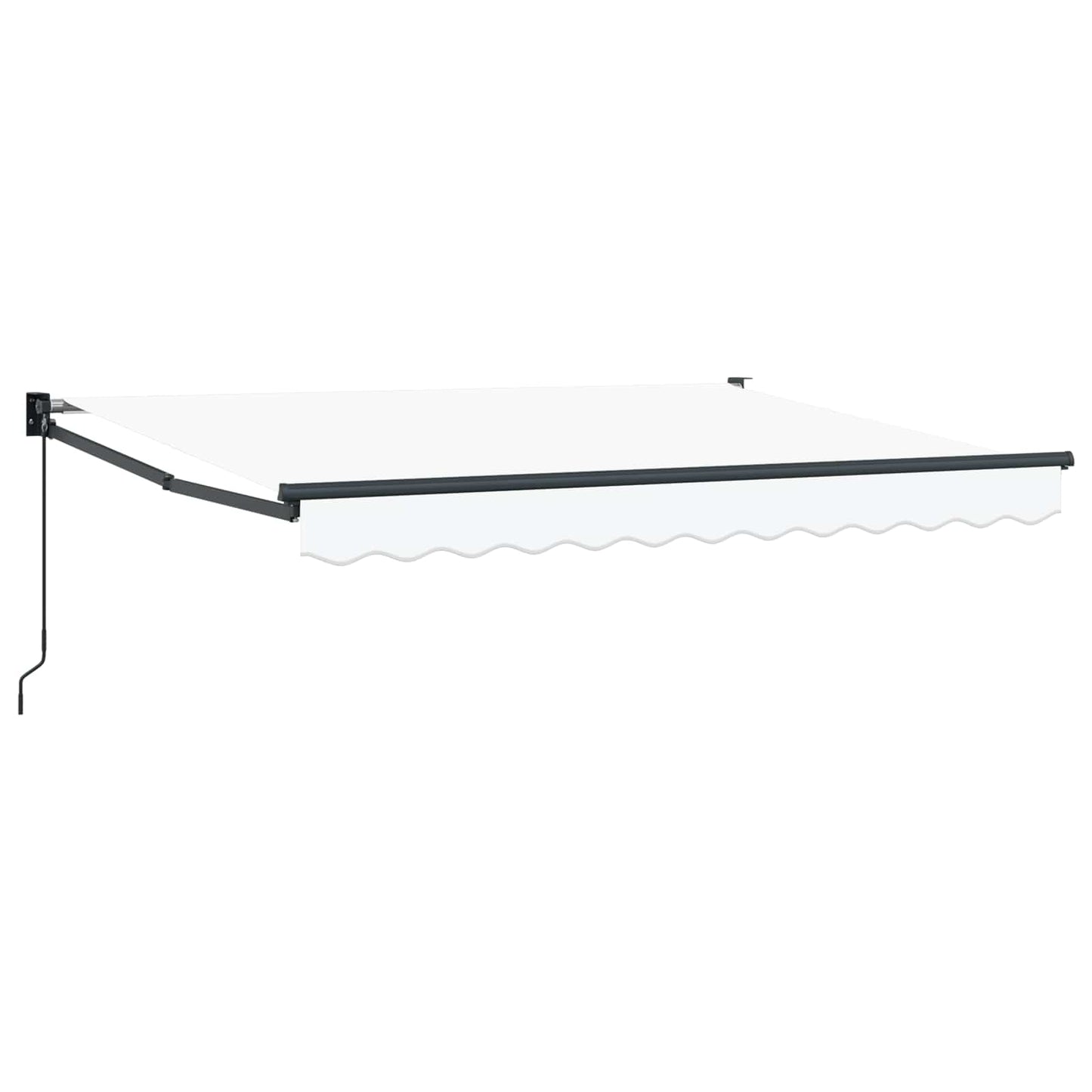 Uitschuifbare Luifel Wit 3 X 2 M 100% Polyester En Aluminium Beige (Anthraciet Frame)