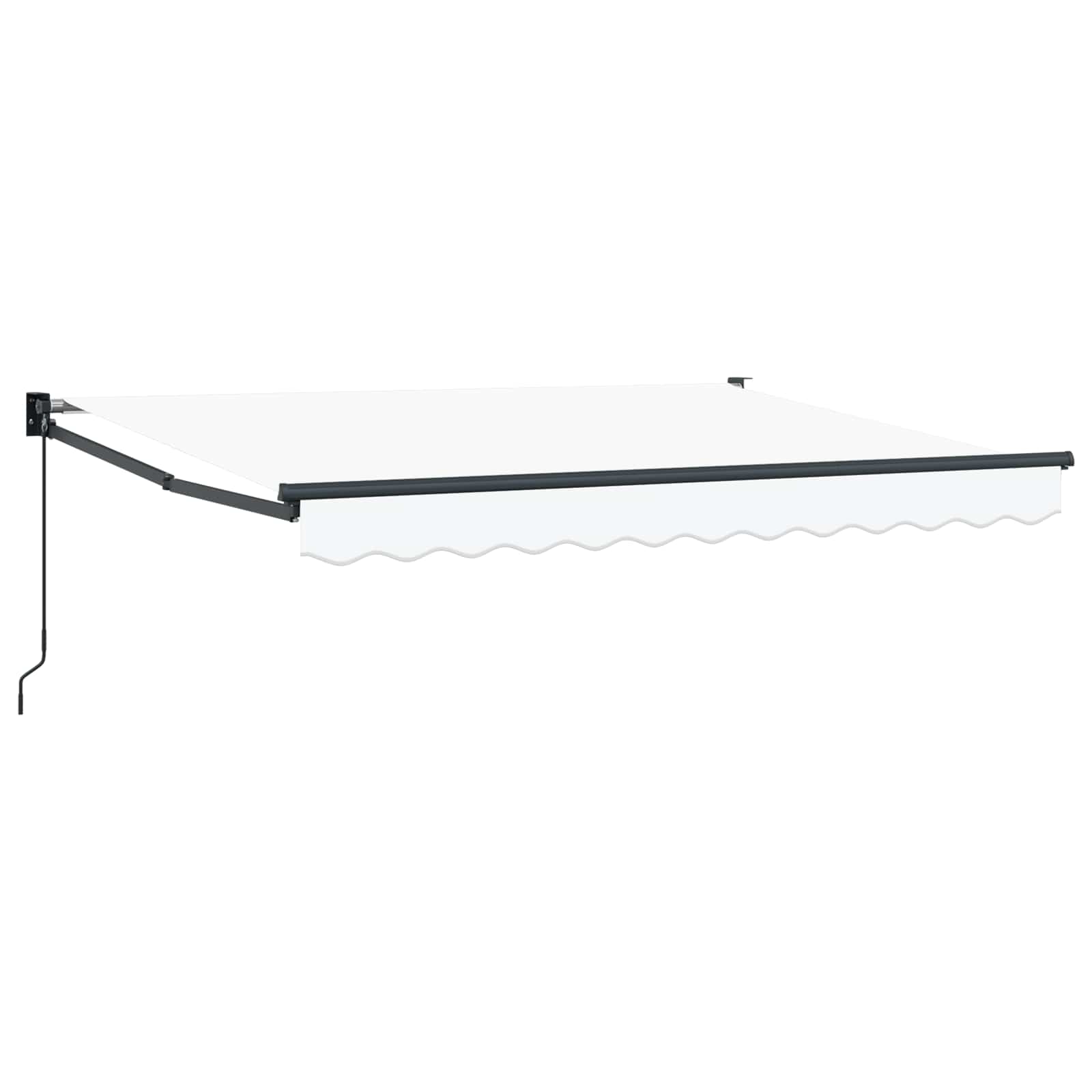 Uitschuifbare Luifel Wit 3 X 2 M 100% Polyester En Aluminium Beige (Anthraciet Frame)