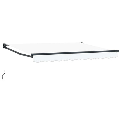 Uitschuifbare Luifel Wit 3 X 2 M 100% Polyester En Aluminium Beige (Anthraciet Frame)