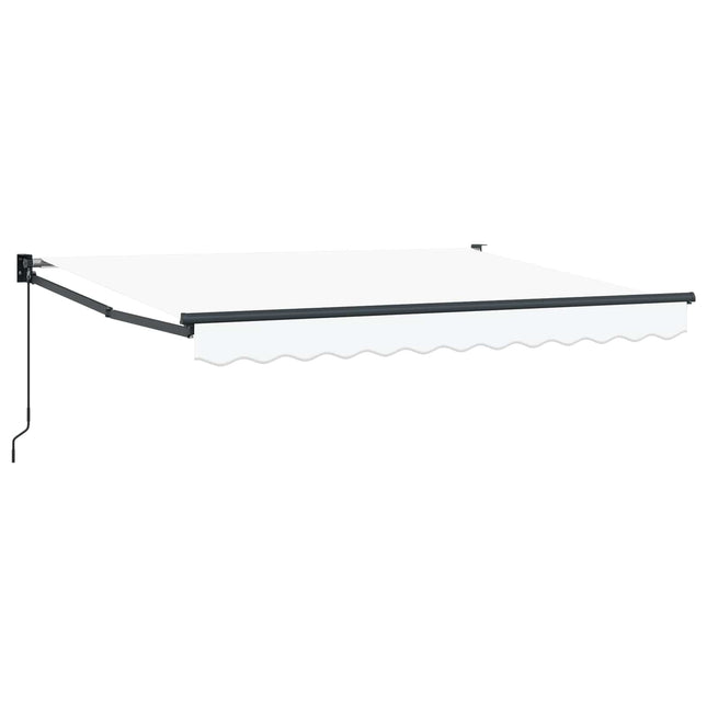 Uitschuifbare Luifel Wit 3 X 2 M 100% Polyester En Aluminium Beige (Anthraciet Frame)
