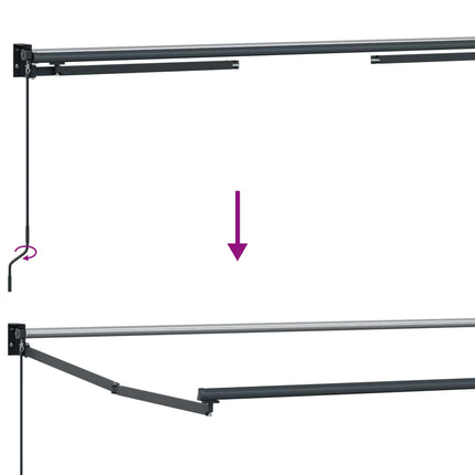 Uitschuifbare Luifel Antracietkleurig Anthraciet (Anthraciet Frame)