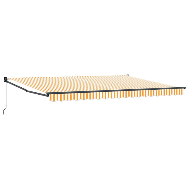Uitschuifbare Luifel En Geel En Wit (Anthraciet Frame)