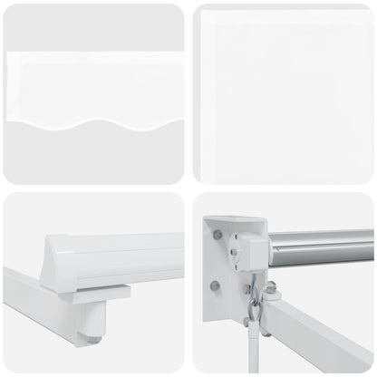 Handbediende Luifel Met Led's Wit 3 X 2 M Geel, Oranje En Wit