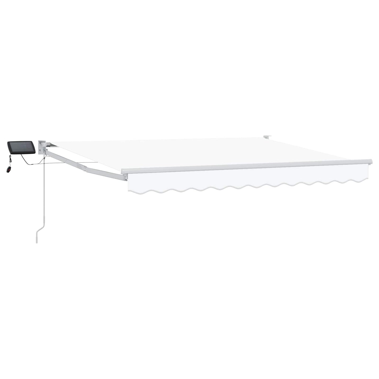Handbediende Luifel Met Led's Wit 3 X 2 M Geel, Oranje En Wit