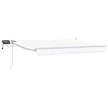 Handbediende Luifel Met Led's Wit 3 X 2 M Geel, Oranje En Wit