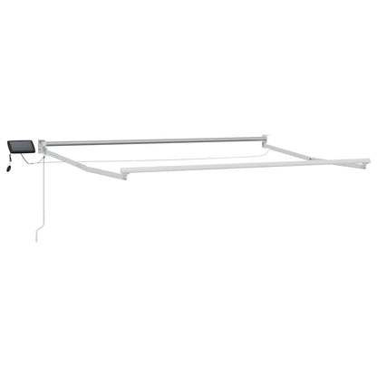 Handbediende Luifel Met Led's Wit 3 X 2 M Geel, Oranje En Wit