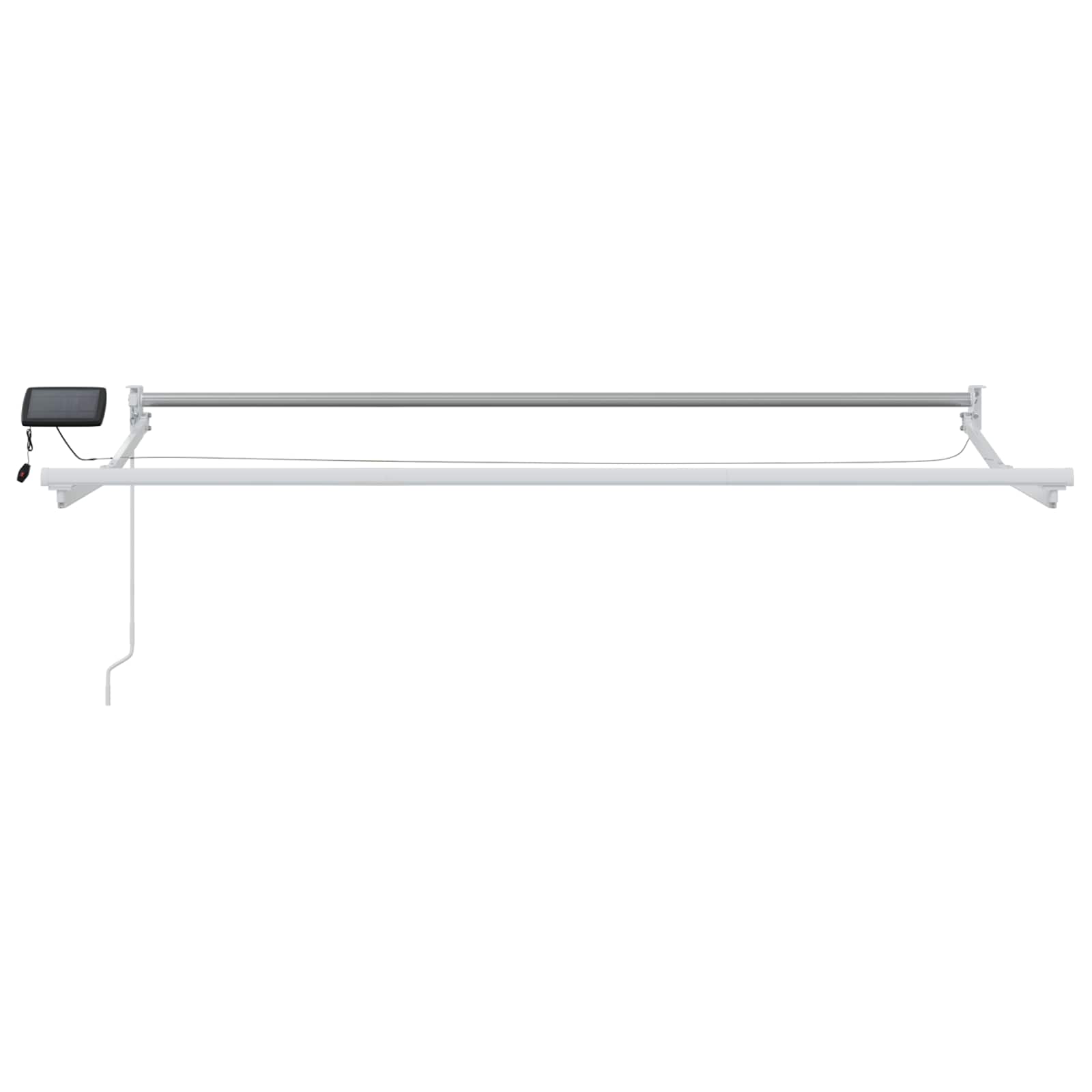 Handbediende Luifel Met Led's Wit 3 X 2 M Geel, Oranje En Wit