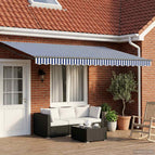 4,5 × 3 m / Antraciet / Blauw en wit