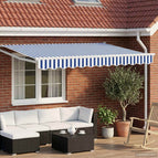 3,5 x 2,5 m / Wit / Blauw en wit