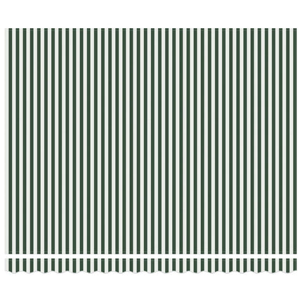 Inklapbaar Zonnescherm Groen En Wit 4 × 3 M Canvas En Aluminium Groen En Wit